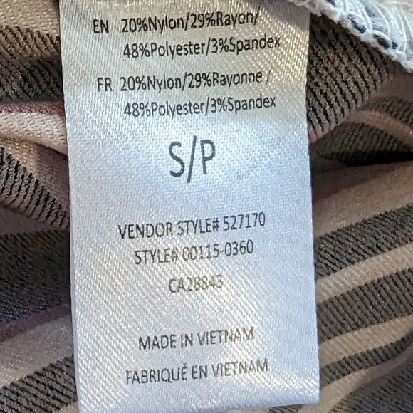 NEW Stripped Mild Stretch Stripped Office Pants with rear pockets Size Small - Picture 10 of 11